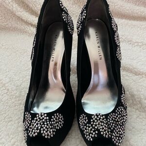Karen Millen Black Embellished Women's Heels